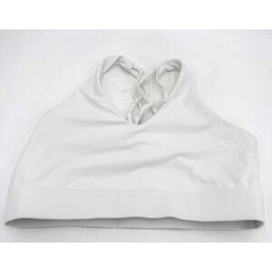 Golftini White Halter Strappy Sports Bra Size Large